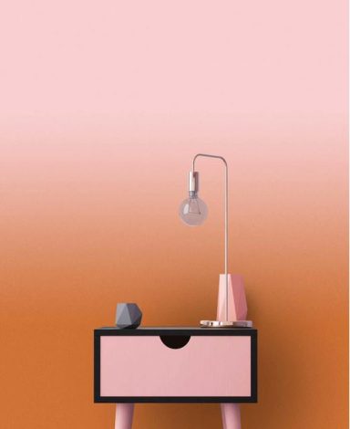 walls by patel - Colour Studio 4 – Ombre Fototapete Farbverlauf Rosa & Orange
